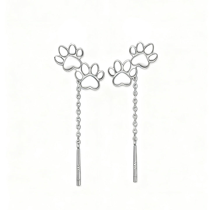 Paw Shaped Drop Earrings
