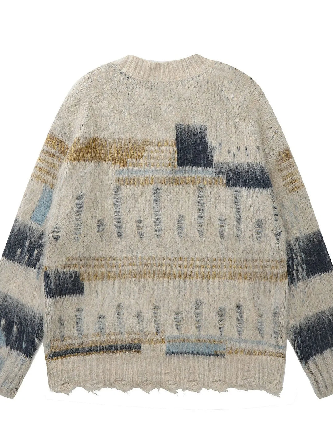 Men's Contrast Round Neck Sweater