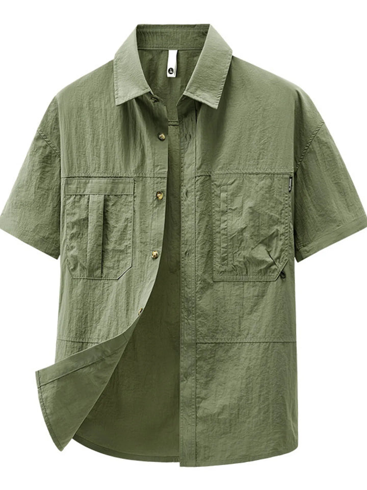 Men's Plus Size Casual Lightweight Short Sleeve Shirt