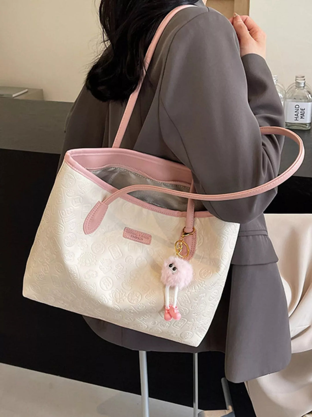 Embossed Pattern Shoulder Bag
