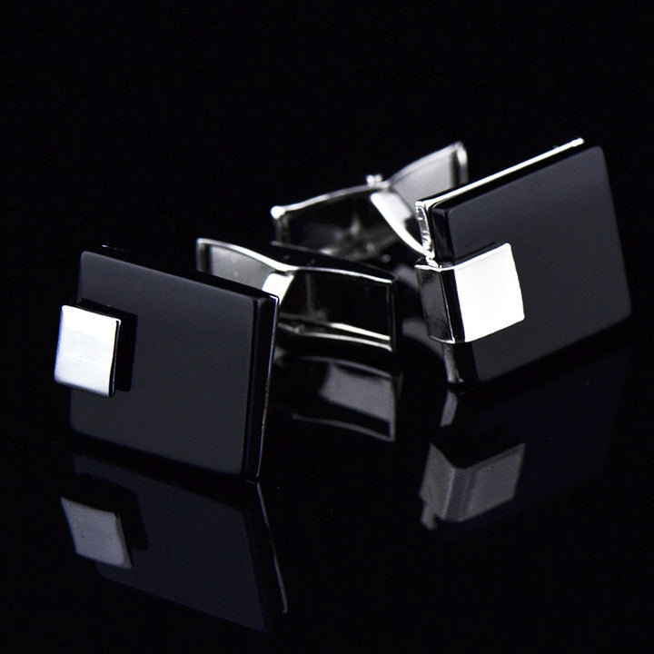 Business Black Agate Cufflinks