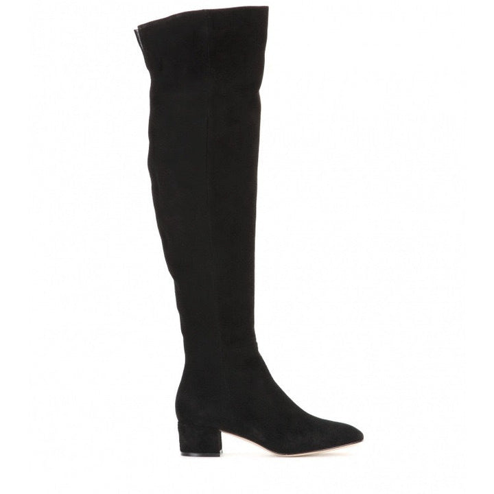 Above-the-knee Fashion Boots  European And American Style  Round Toe  Mid-height  Chunky Heel