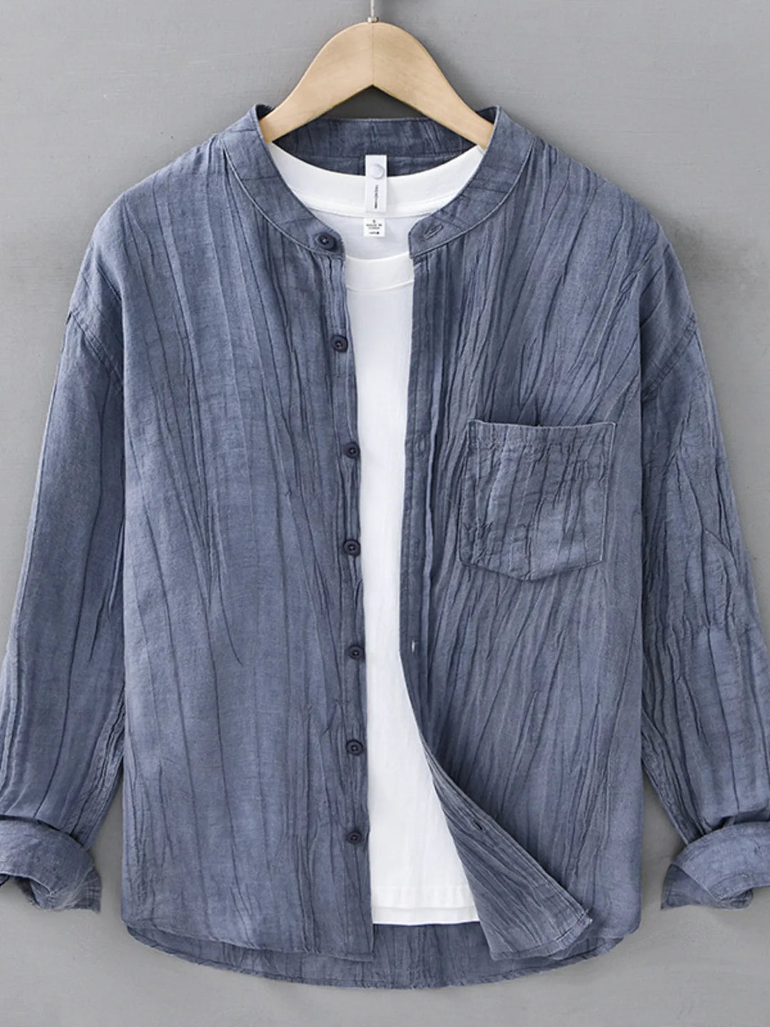 Men's Plus Size Button Up Long Sleeve Shirt