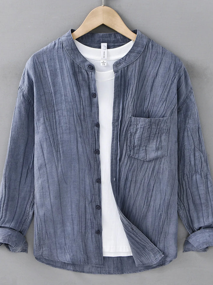 Men's Plus Size Button Up Long Sleeve Shirt