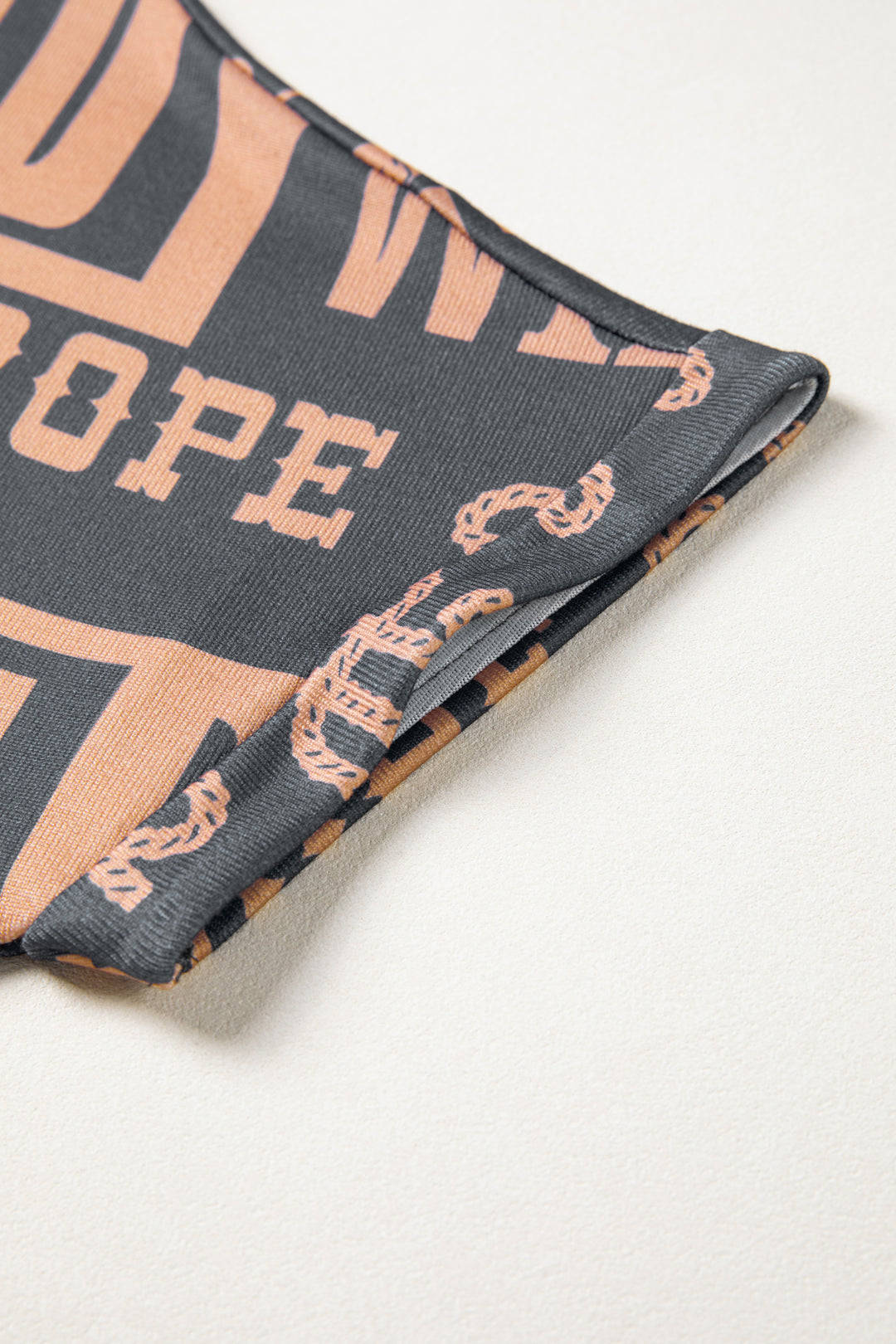Dark Grey Howdy Cowboy Letter Printed Western Fashion Tee