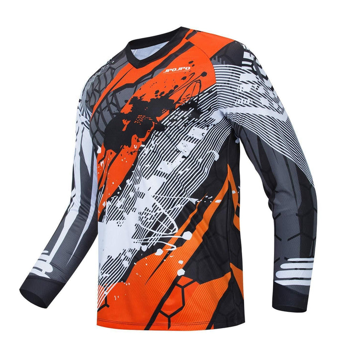 V-neck 3D Digital Print Long Sleeve