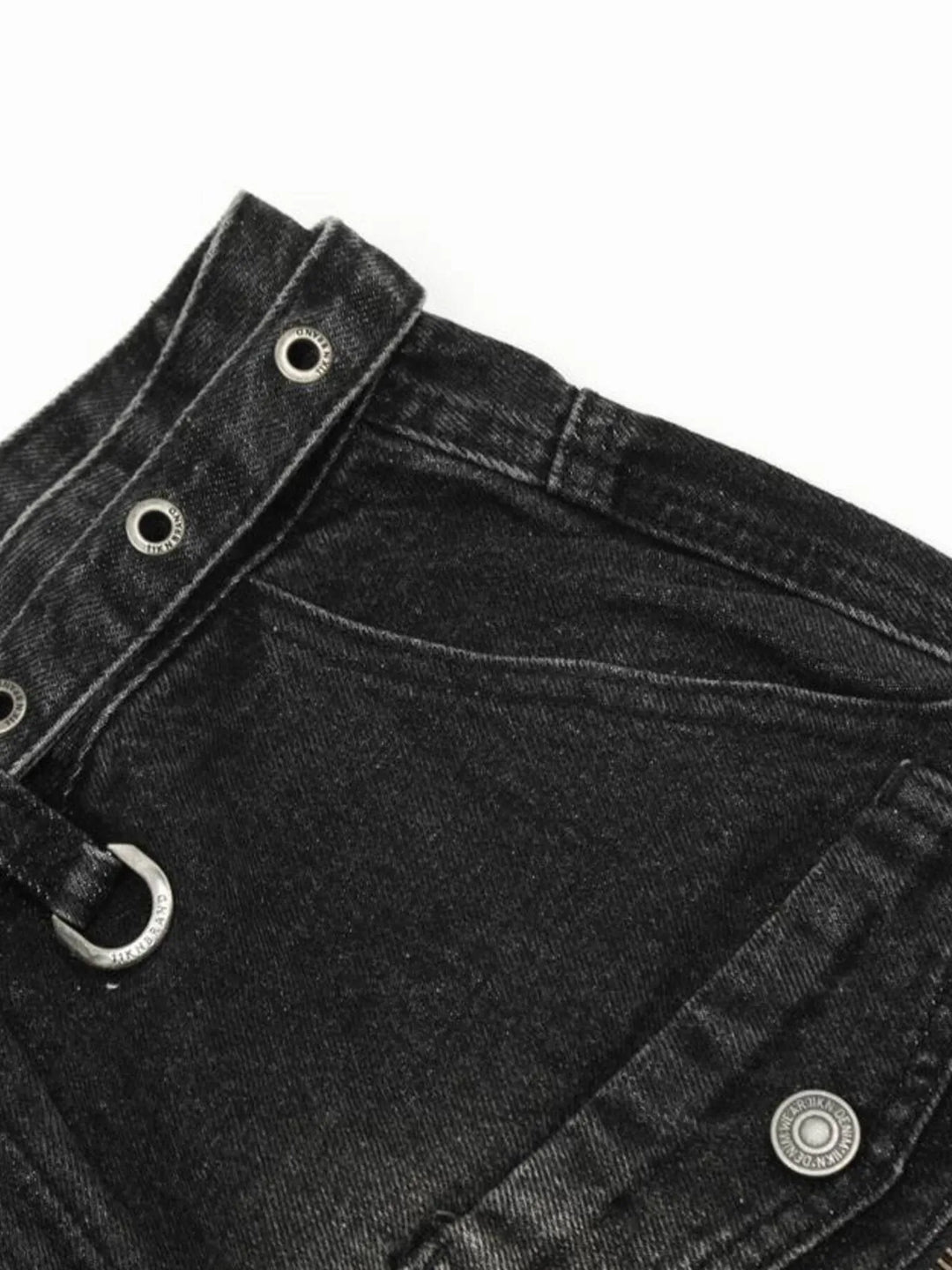 Men's Distressed Cargo Wide Leg Jeans