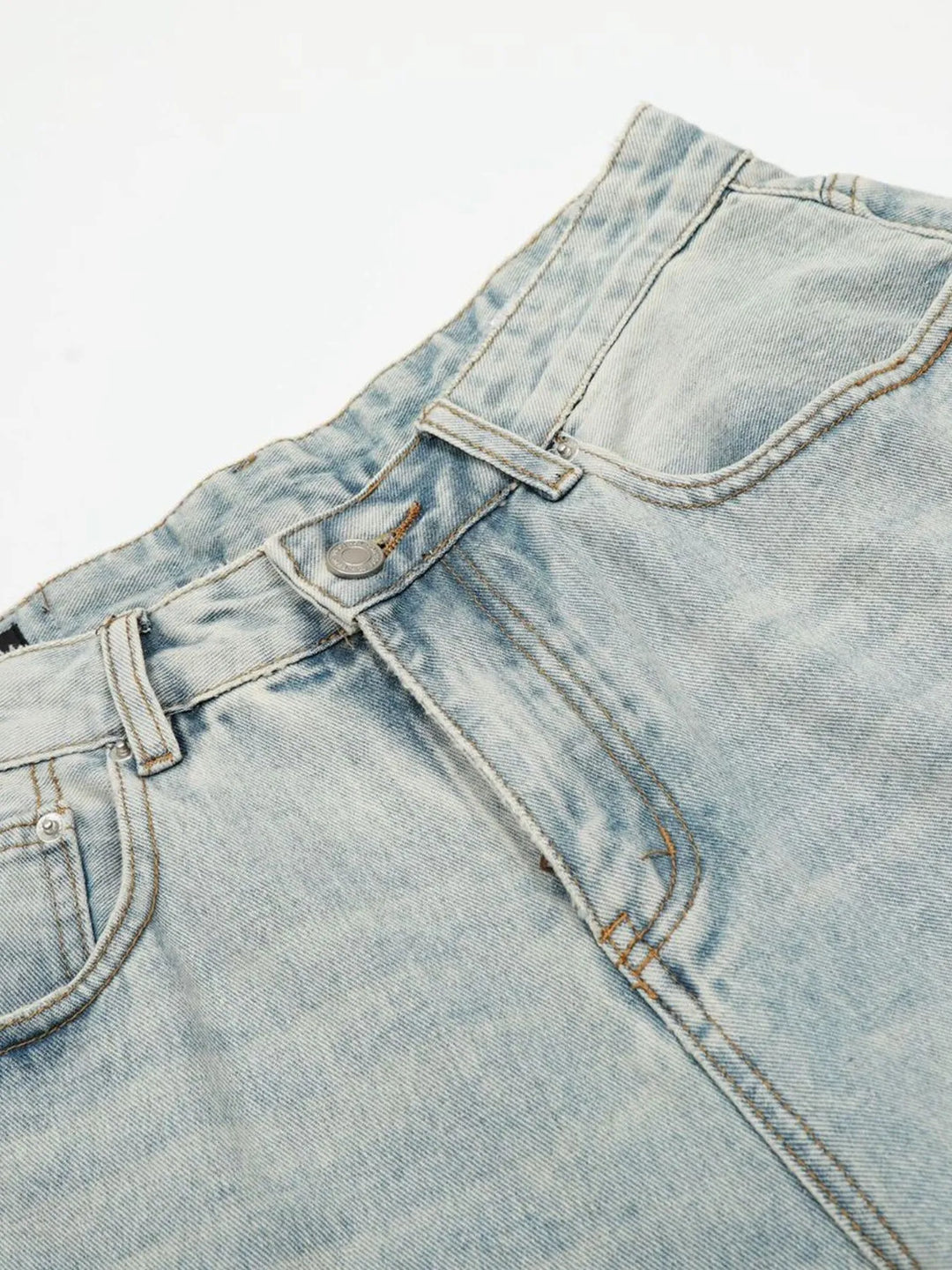 Men's Wash Wide Leg Denim Shorts