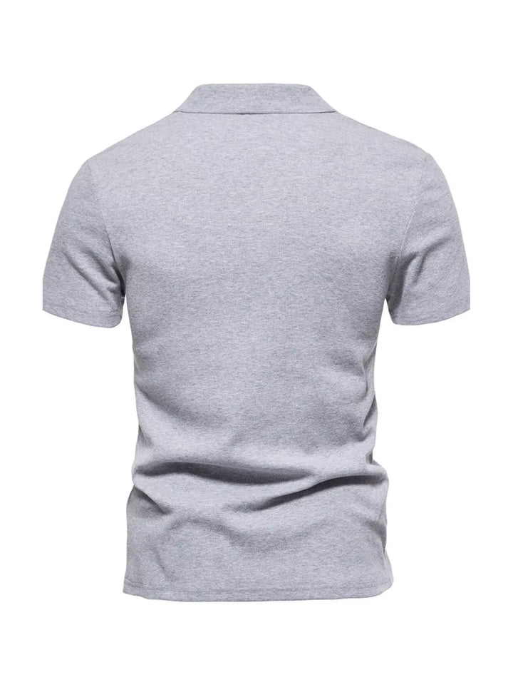 Men's Plus Size Casual Notched Short Sleeve Polo
