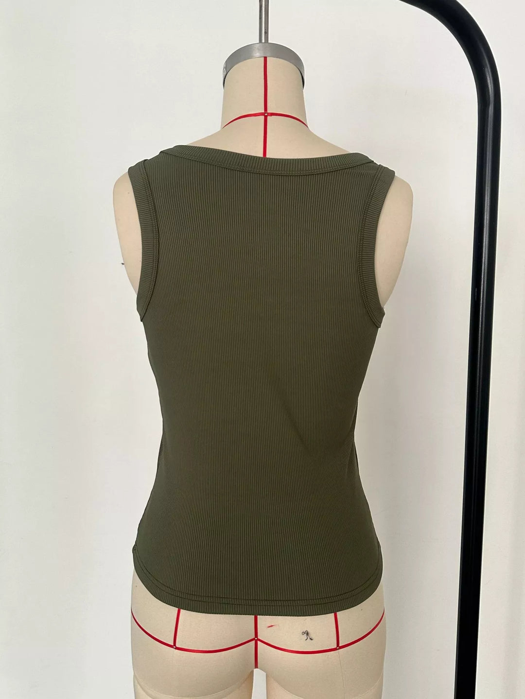 Ribbed Knit Slim Fit Tank