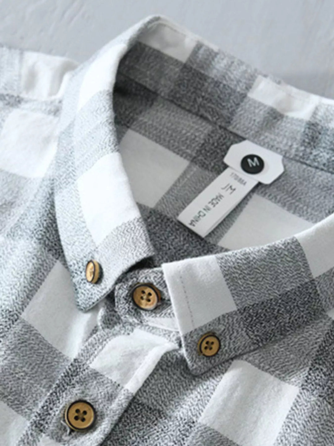 Men's Plus Size Plaid Button-Down Long Sleeve Shirt