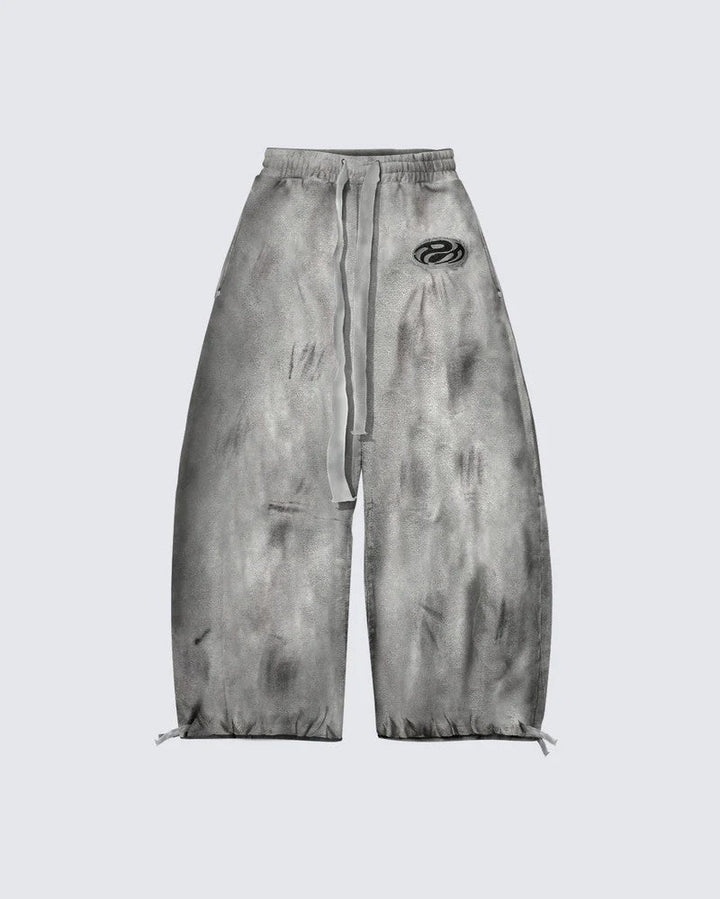 Mottled, Distressed Casual All-match Sweatpants