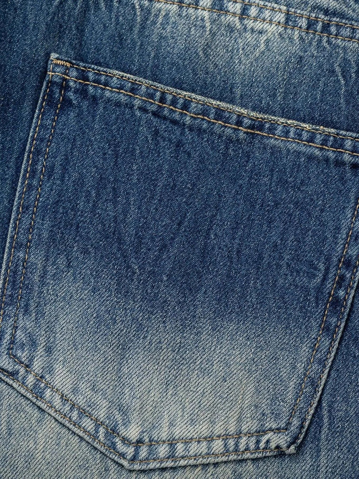 Men's Washed Denim Bermuda Shorts