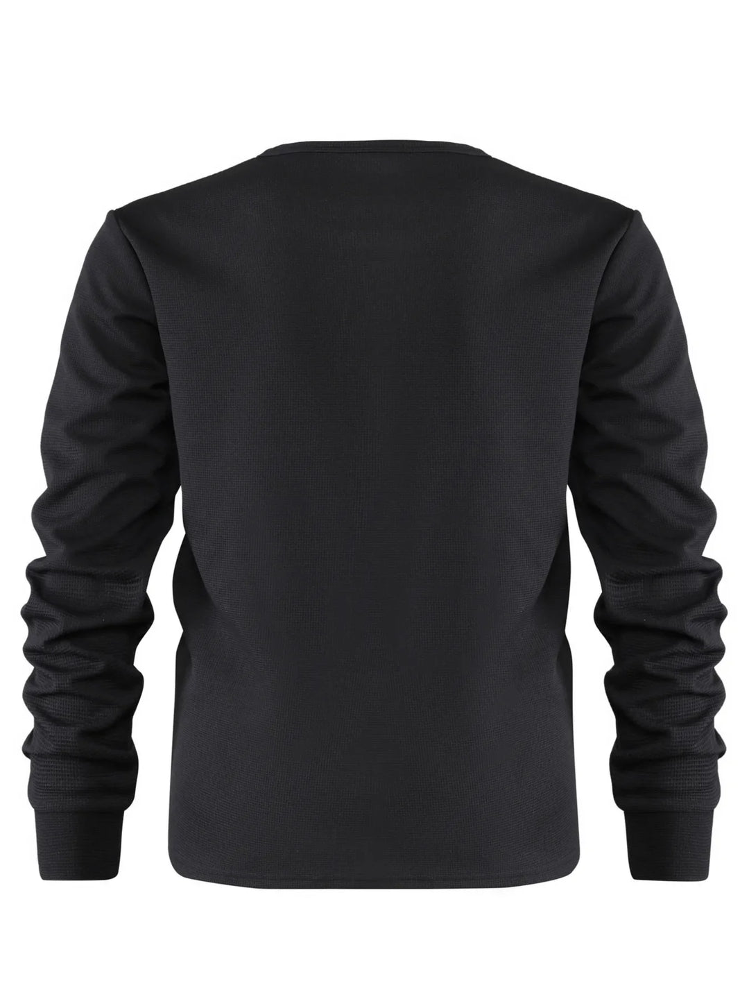 Men's Plus Size Waffle Knit Long Sleeve T-Shirt