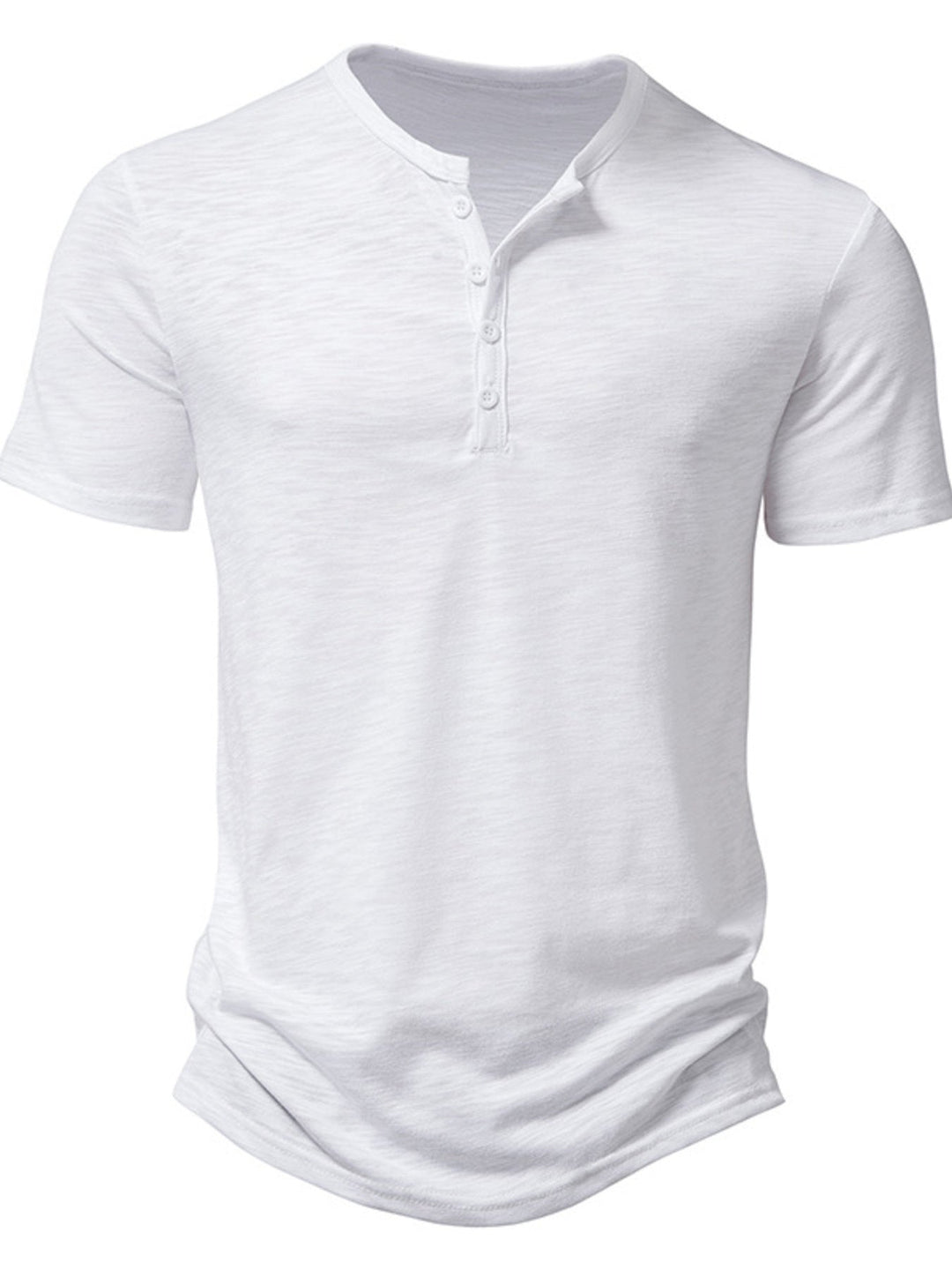 Men's Casual Button Detail T-Shirt