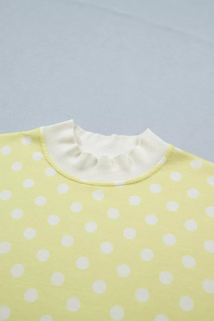 Polka Dot Short Sleeve Top and Shorts Set