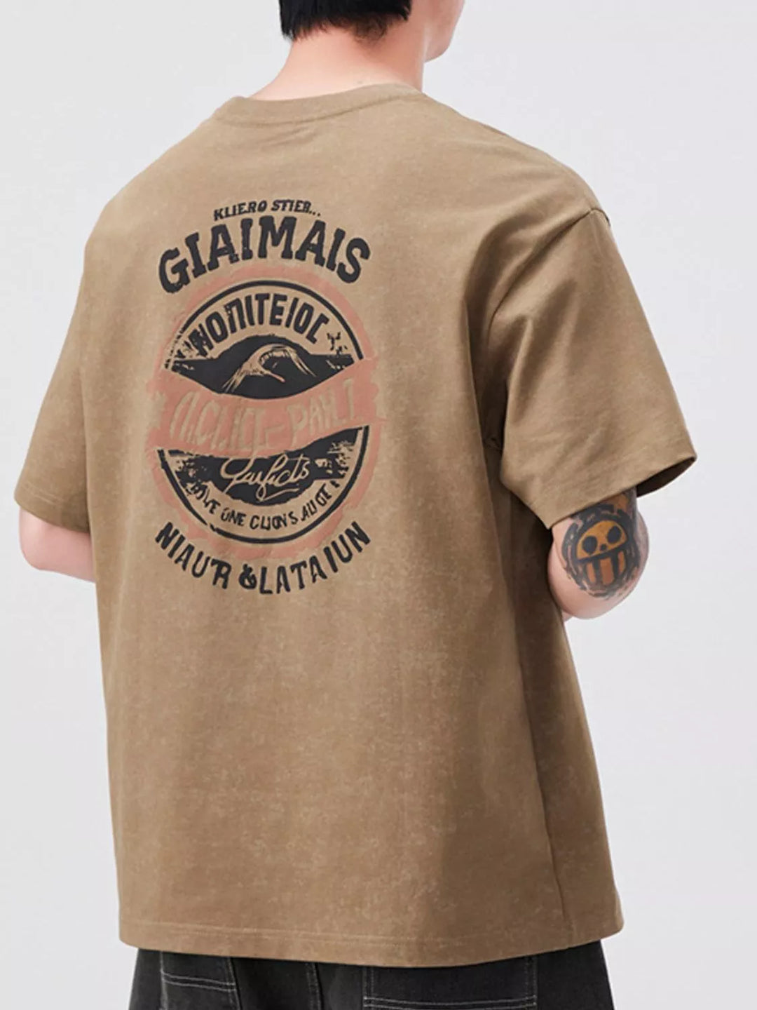 Men's Plus Size Round Neck Short Sleeve T-Shirt