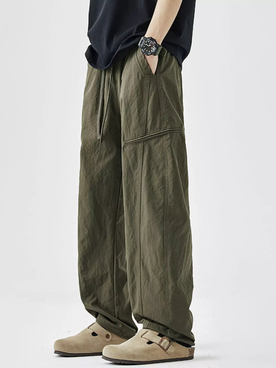 Men's Plus Size Wide Leg Pants