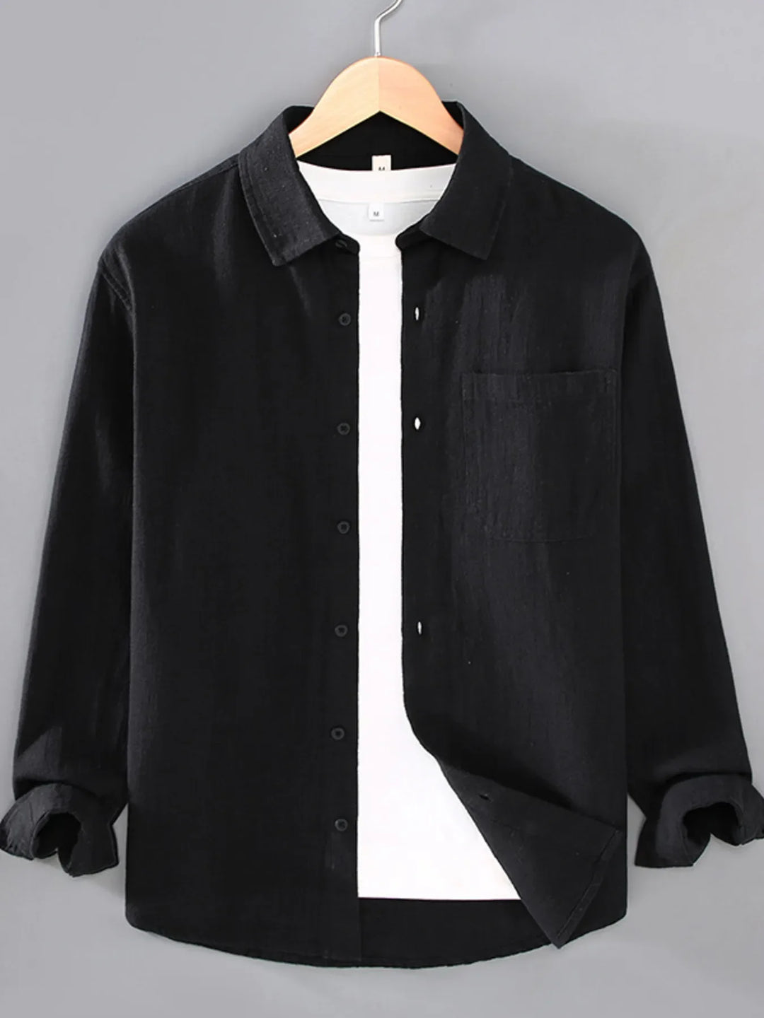 Men's Plus Size Button Up Long Sleeve Shirt
