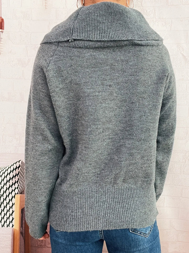 Striped Turtleneck Long Sleeve Sweater