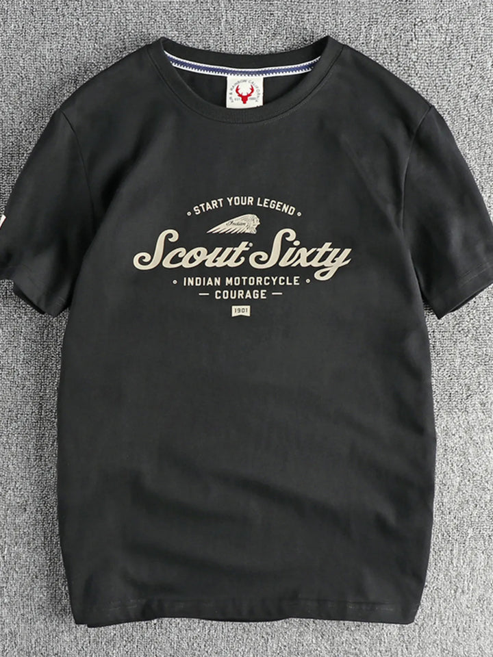 Men's Graphic Round Neck Short Sleeve T-Shirt