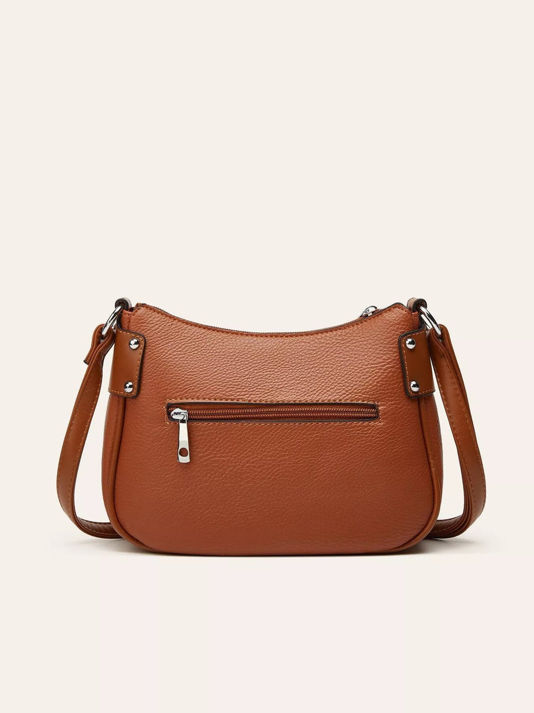 Tassel Decor PU Leather Crossbody Bag