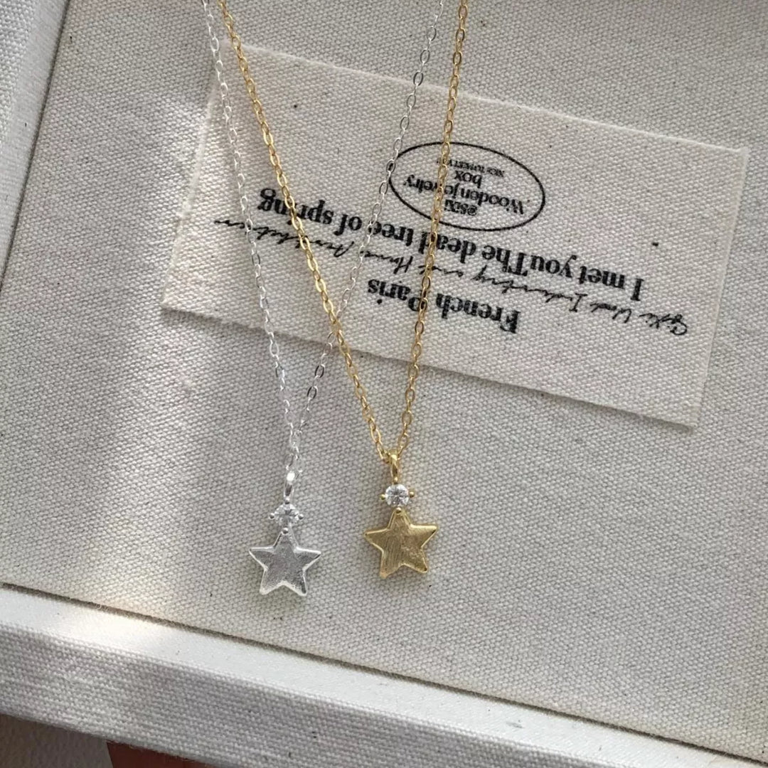 925 Sterling Silver Star Pendant Necklace