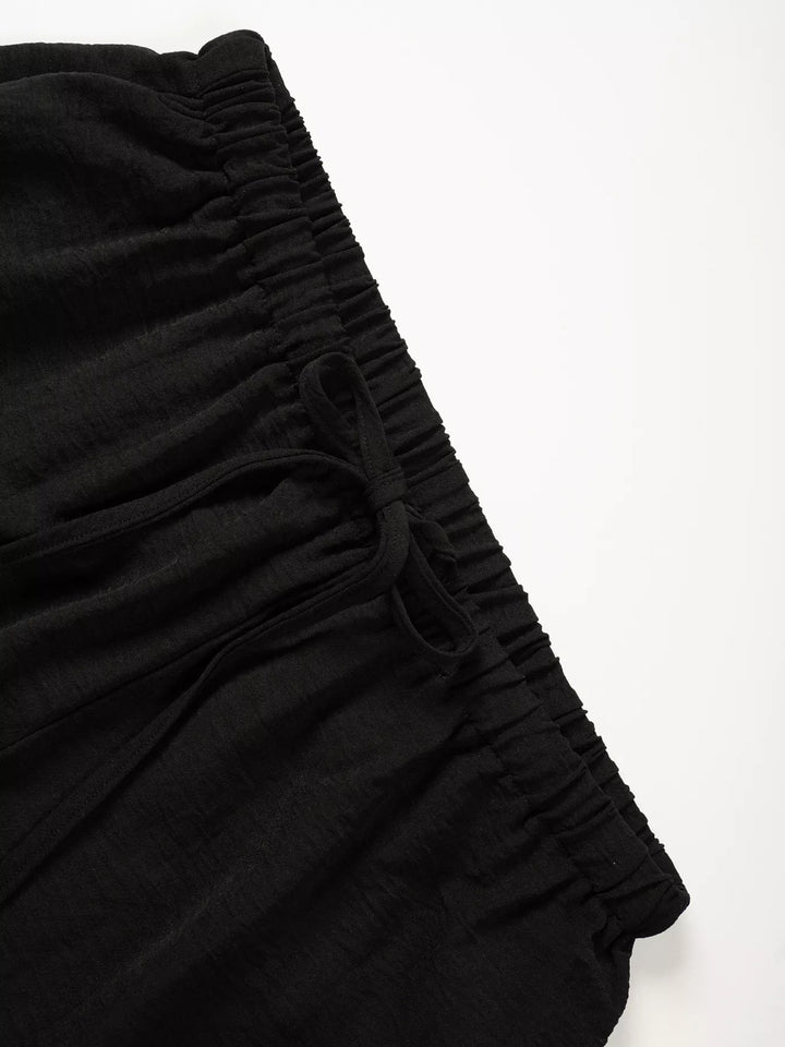 Drawstring Wide Leg Pants