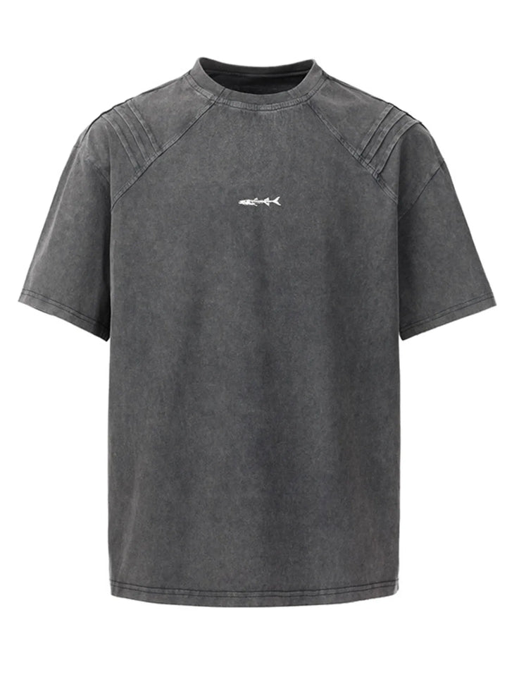 Men's Plus Size Vintage Washed Round Neck Tee