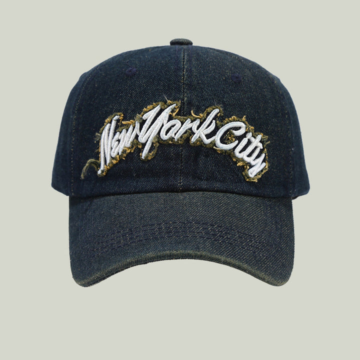 Men's And Women's Matching Embroidered Lettered Edge Decorative Fashion Trend Baseball Cap - Suitable For All Seasons, Great For Travel, Makes Your Face Look Smaller