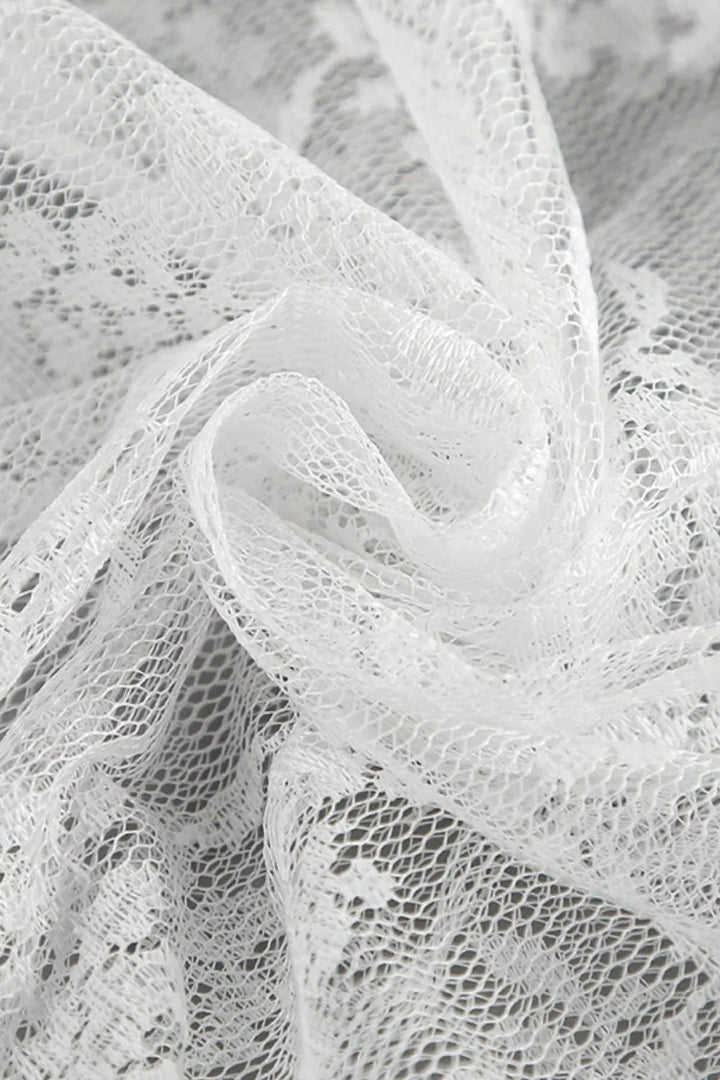 Lace Elastic Waist Maxi Skirt