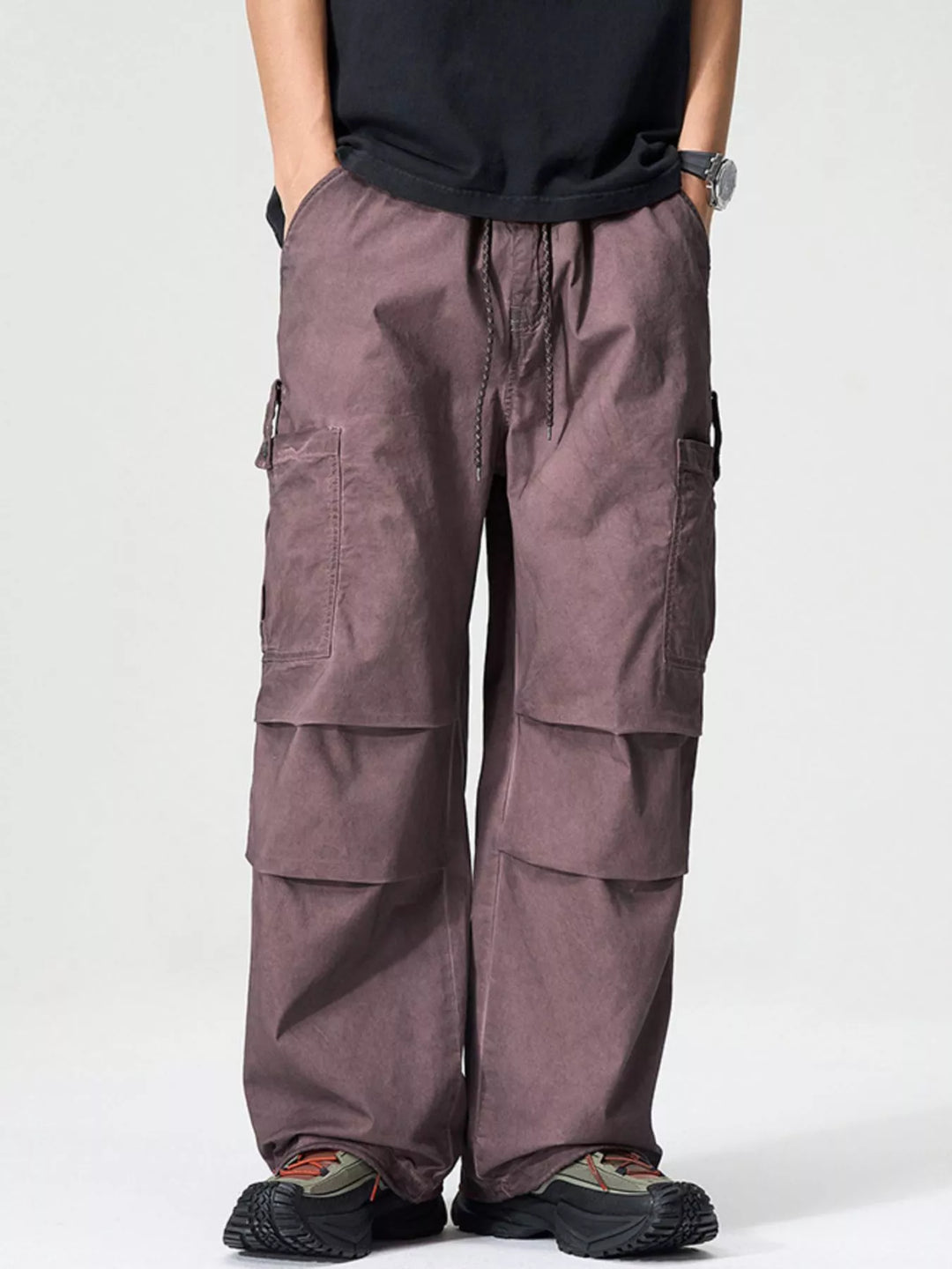 Men's Full Size Wide Leg Cargo Pants Plus Size