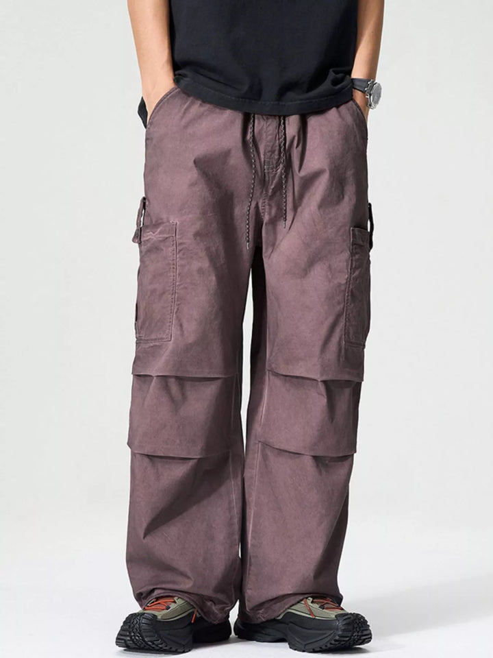 Men's Full Size Wide Leg Cargo Pants Plus Size