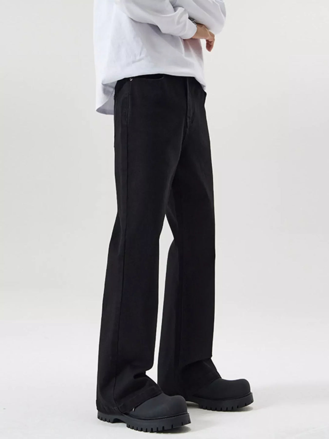 Men's Full Size Pocketed Bootcut Jeans Plus Size