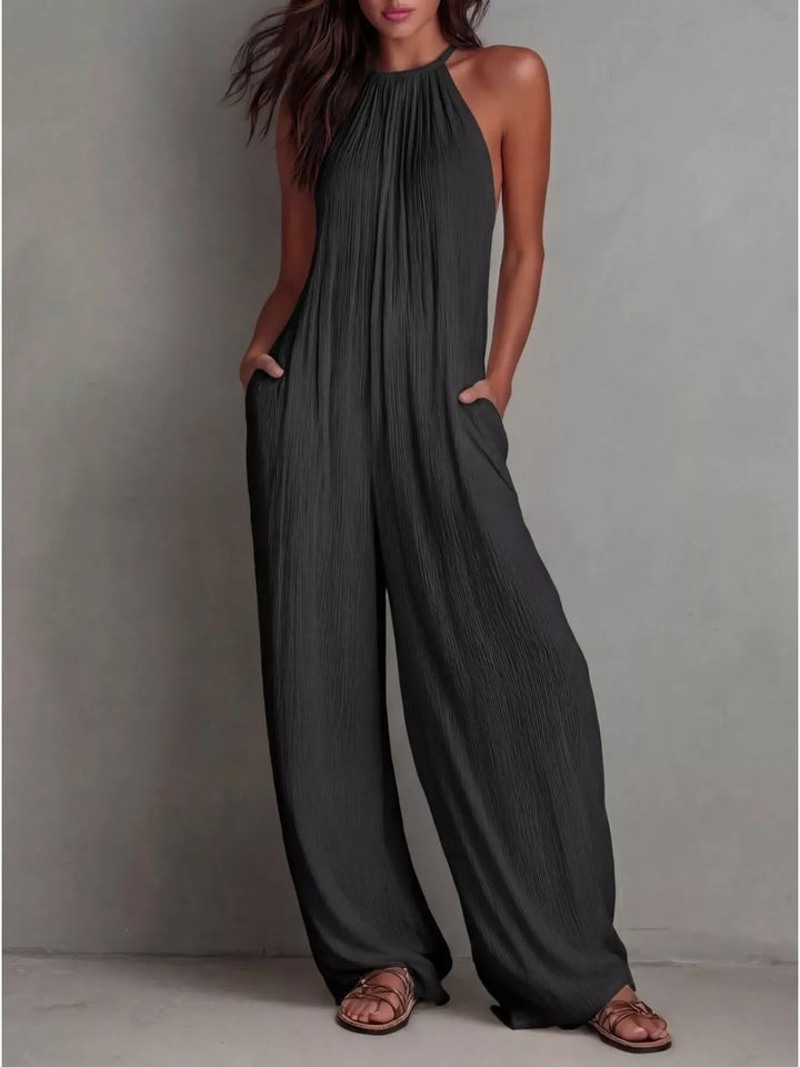 Sleeveless Wide-Leg Jumpsuit