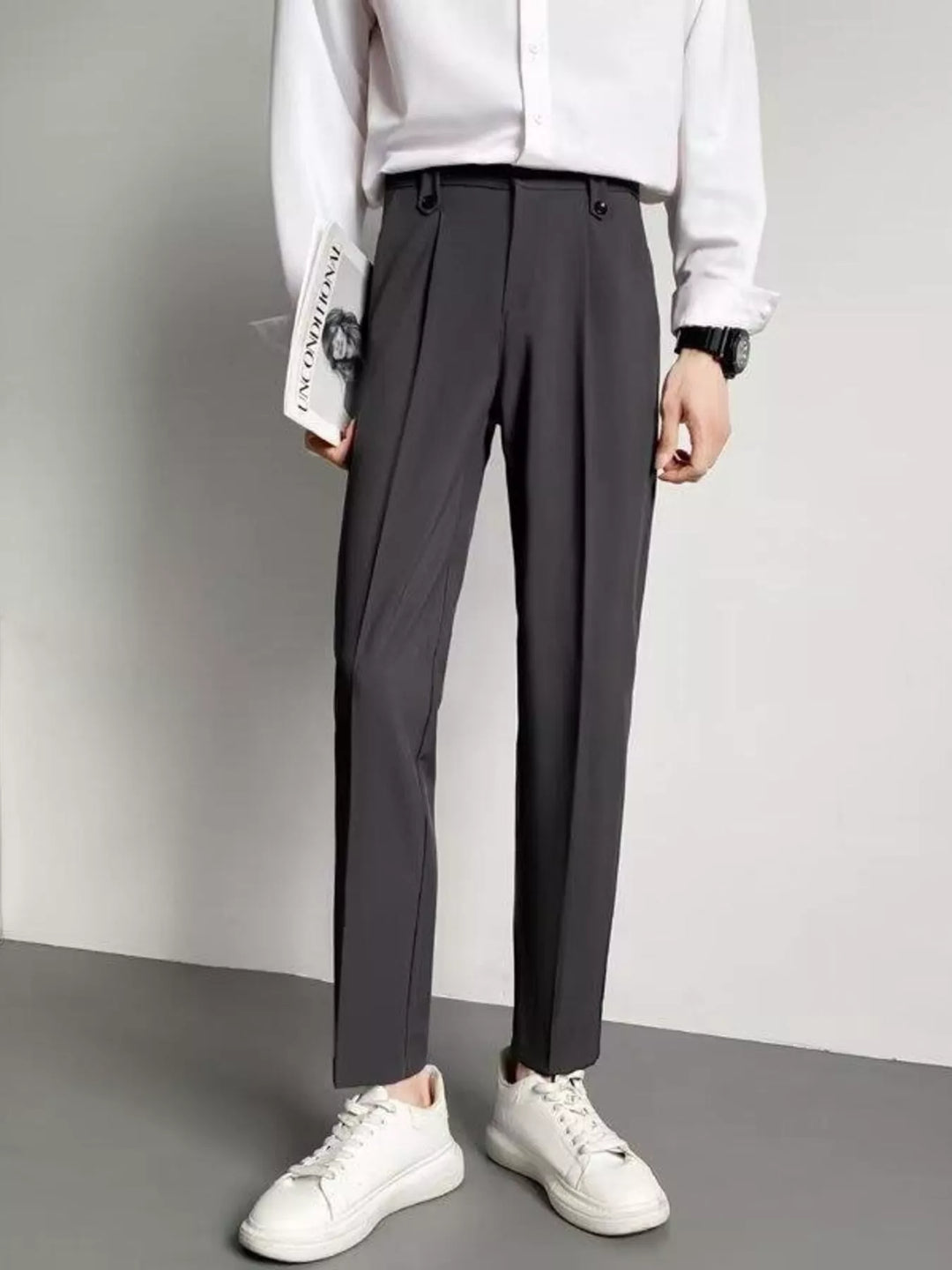 Men's Slim Fit Ankle-Length Dress Pants