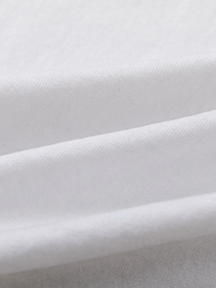 Men's Letter Round Neck Short Sleeve T-Shirt