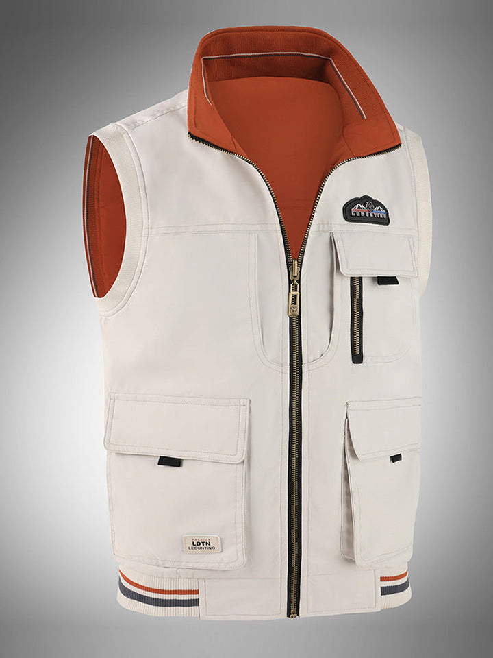 Springautumn New Double-sided Vest For Men Wearable On Either Side