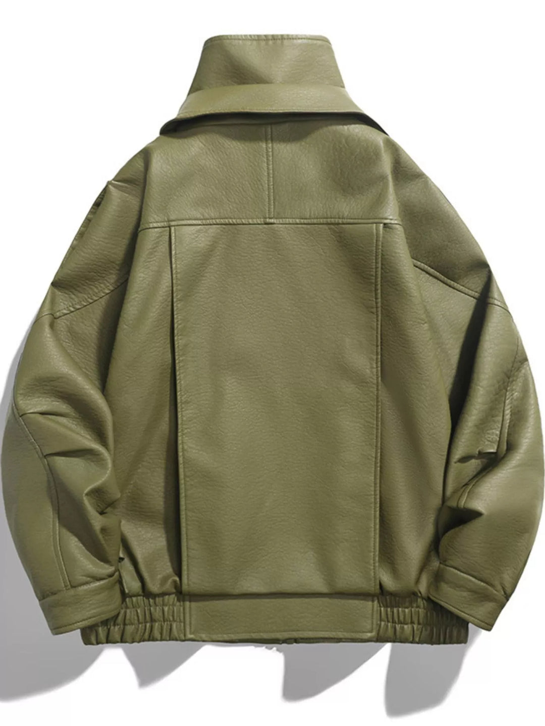 Men's Zip Up Leather Moto Jacket
