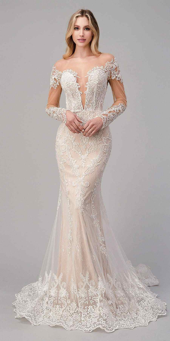 Andrea & Leo A1022 Bohemian Lace Mermaid Gown
