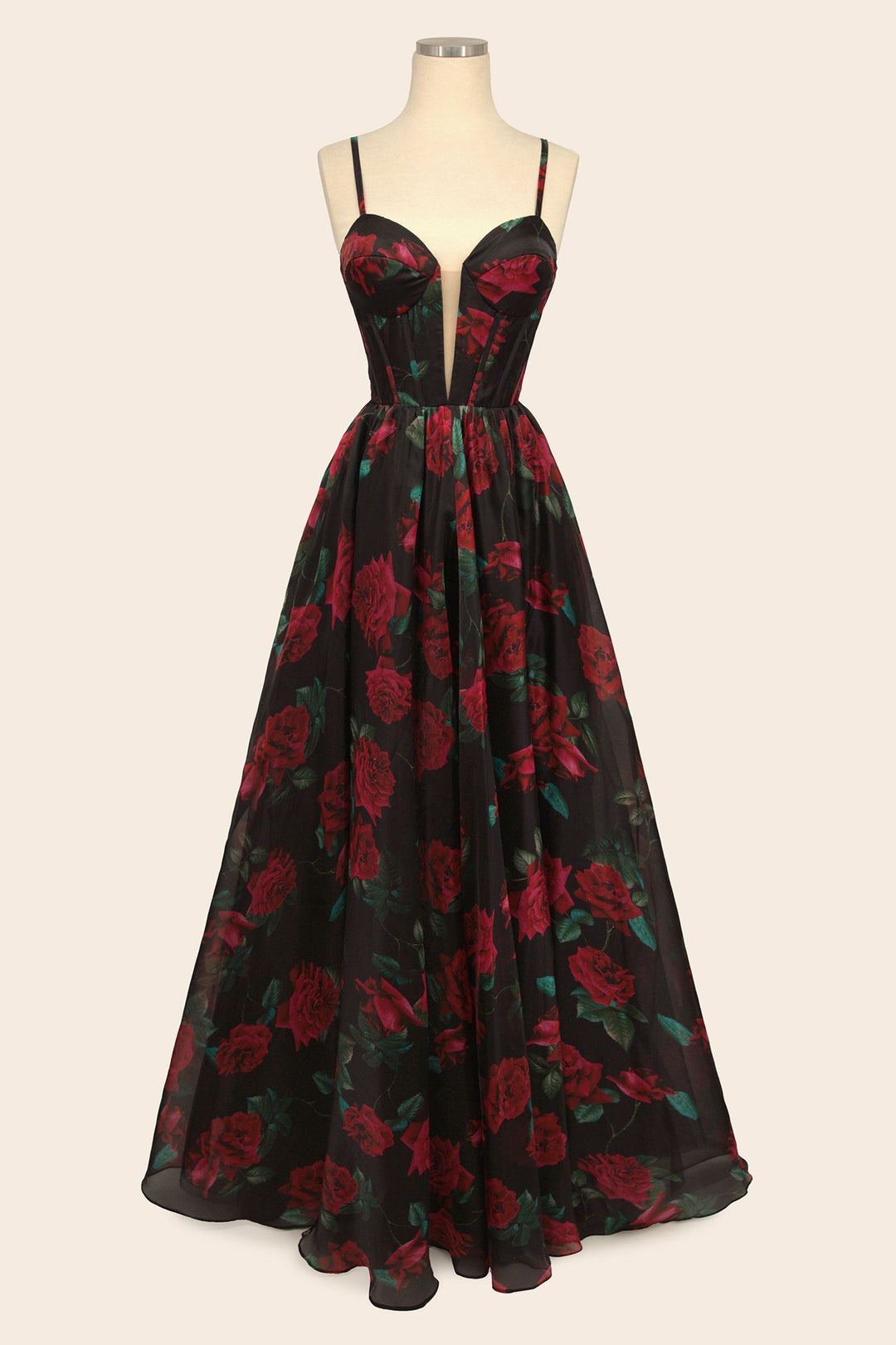 Andrea & Leo A1465 Dress Rose Print Organza Gown