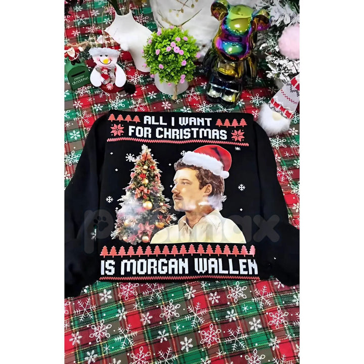 "All I Want For Christmas Is Music" Sweatshirt – Christmas Music Lover Gift Crewneck