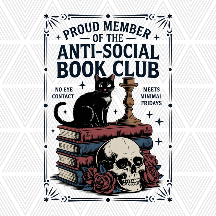 Anti-Social Book Club Glass Cup