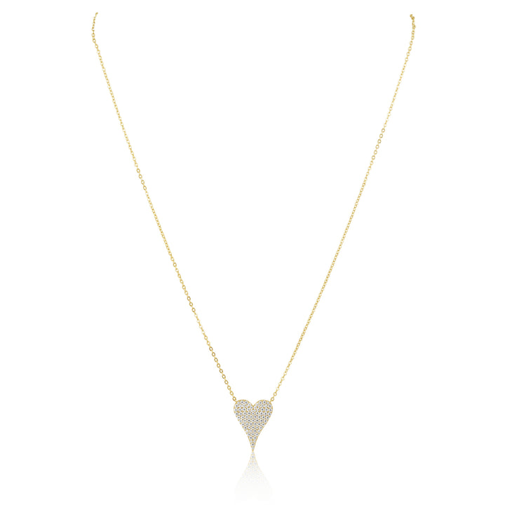 Sara Pave Heart Necklace