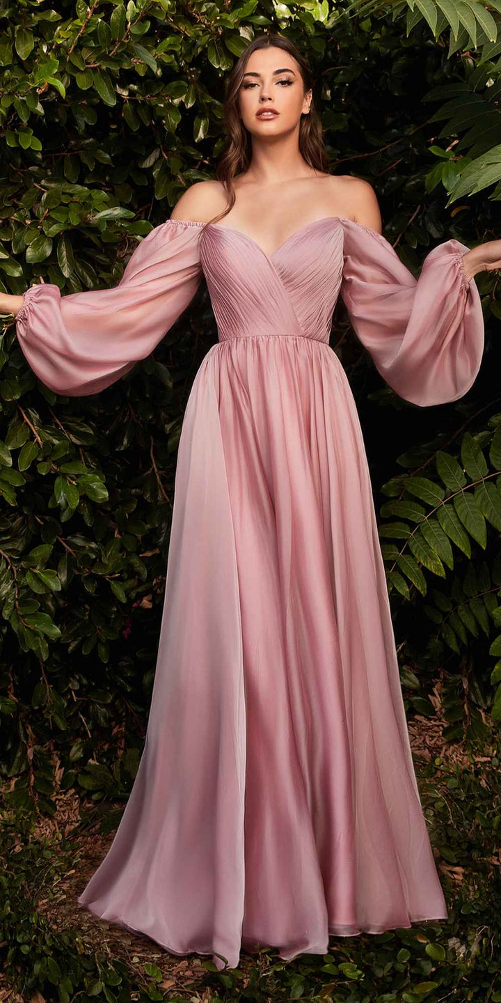 Cinderella Divine CD243 Long Sleeve A-Line Dress
