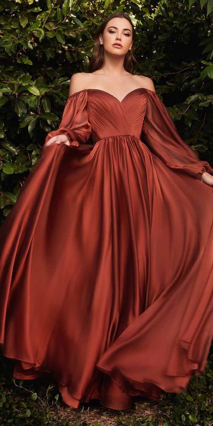 Cinderella Divine CD243 Long Sleeve A-Line Dress