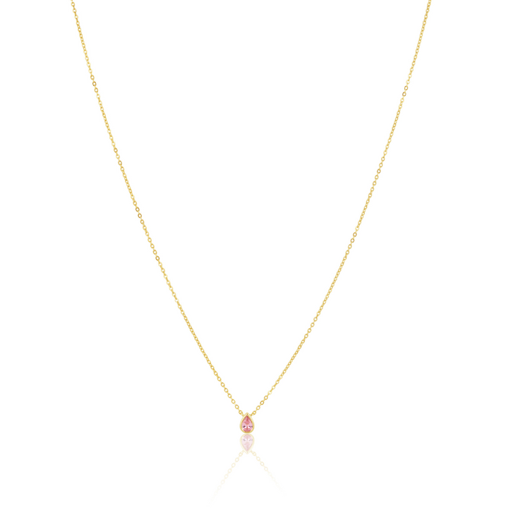 Ines Raindrop Necklace Pink