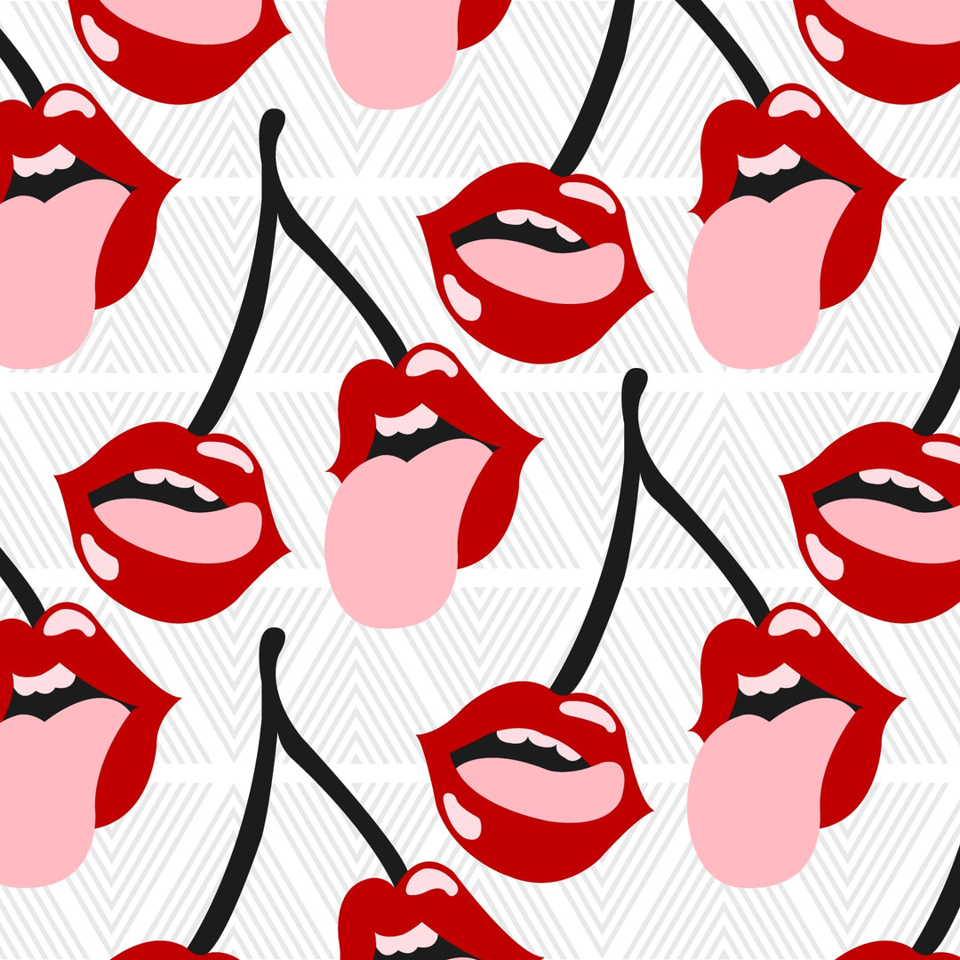 Cherry Lips Glass Cup