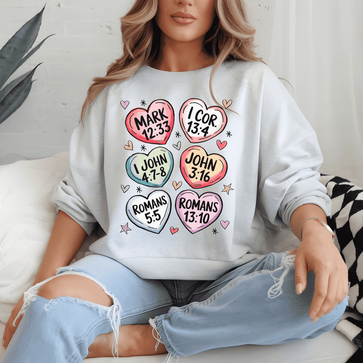 Christian Valentine Conversation Hearts Sweatshirt