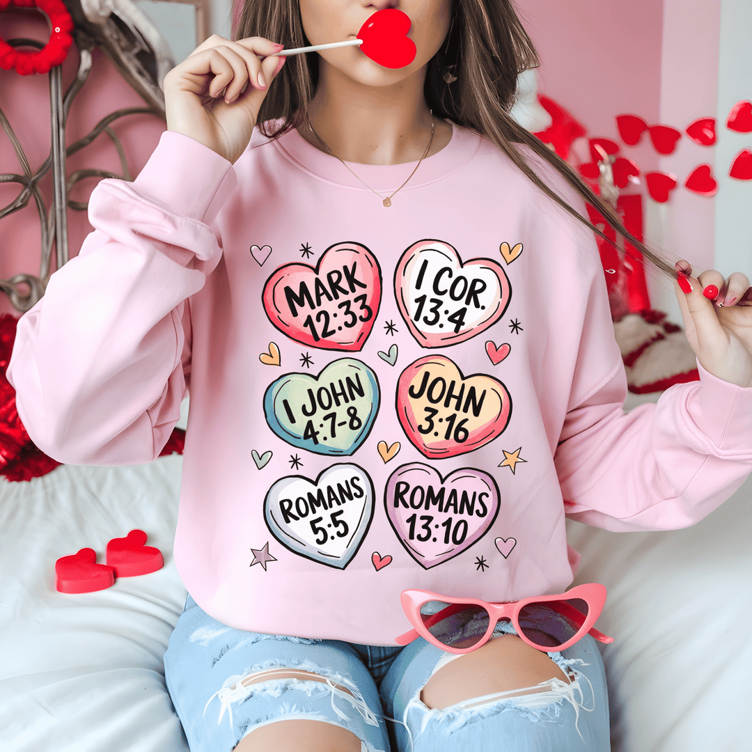 Christian Valentine Conversation Hearts Sweatshirt